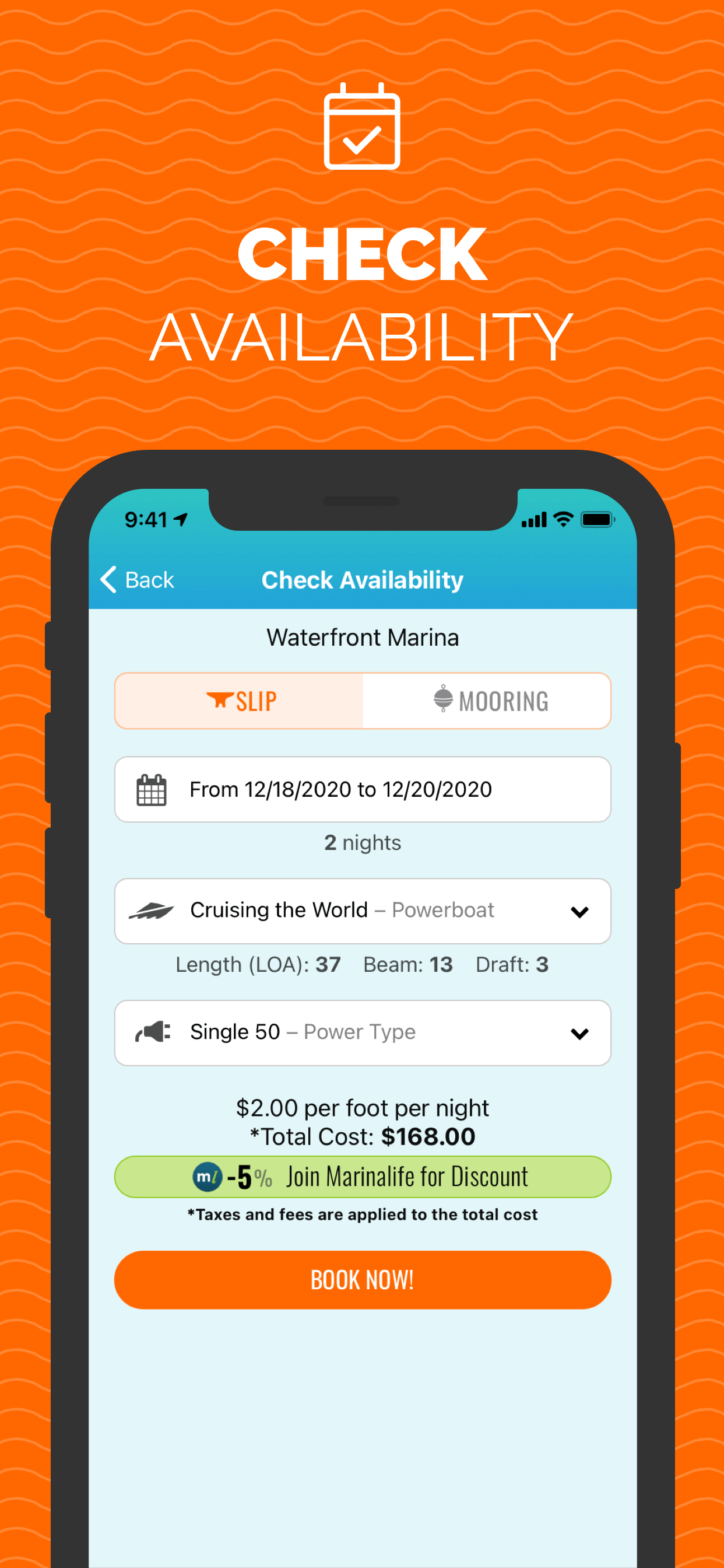 Check Availability- Snag-A-Slip 2.0 - Mobile App - Updates - Book Boat Slips